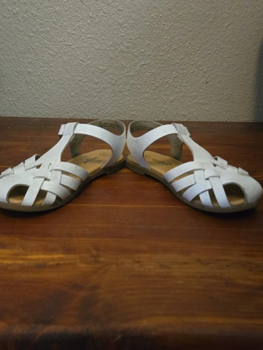 Cat & Jack White Girls' Strappy T-Back Sandals